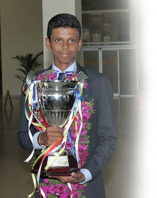 Nipun, Champion Of International Cricket Challenge - 2015 - Joseph Vaz College