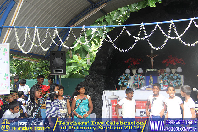 Teacher Day Celebration At Primary Section 2019 - St. Joseph Vaz College - Wennappuwa - Sri Lanka