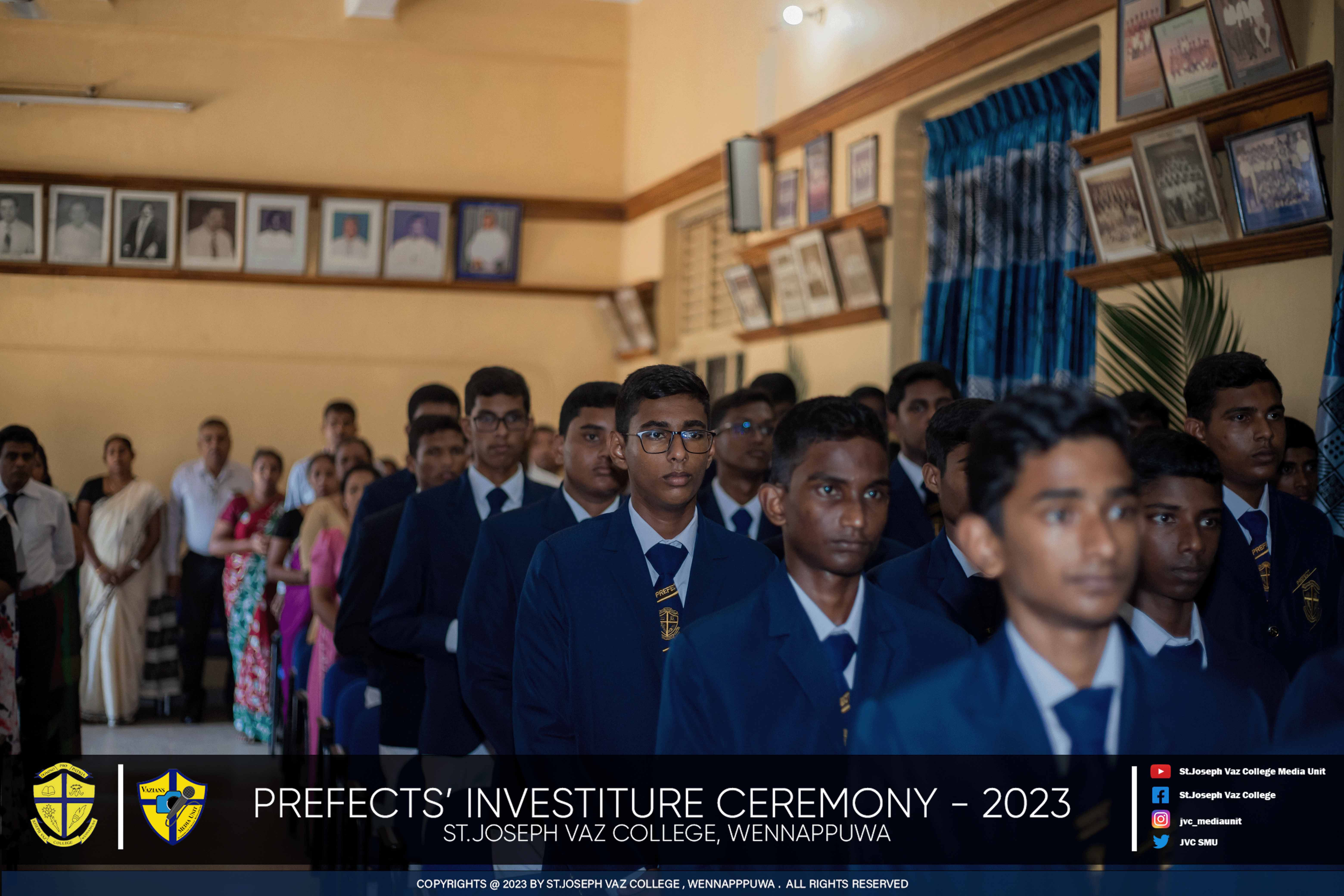 Prefects Investiture Ceremony - 2023 - St. Joseph Vaz College - Wennappuwa - Sri Lanka