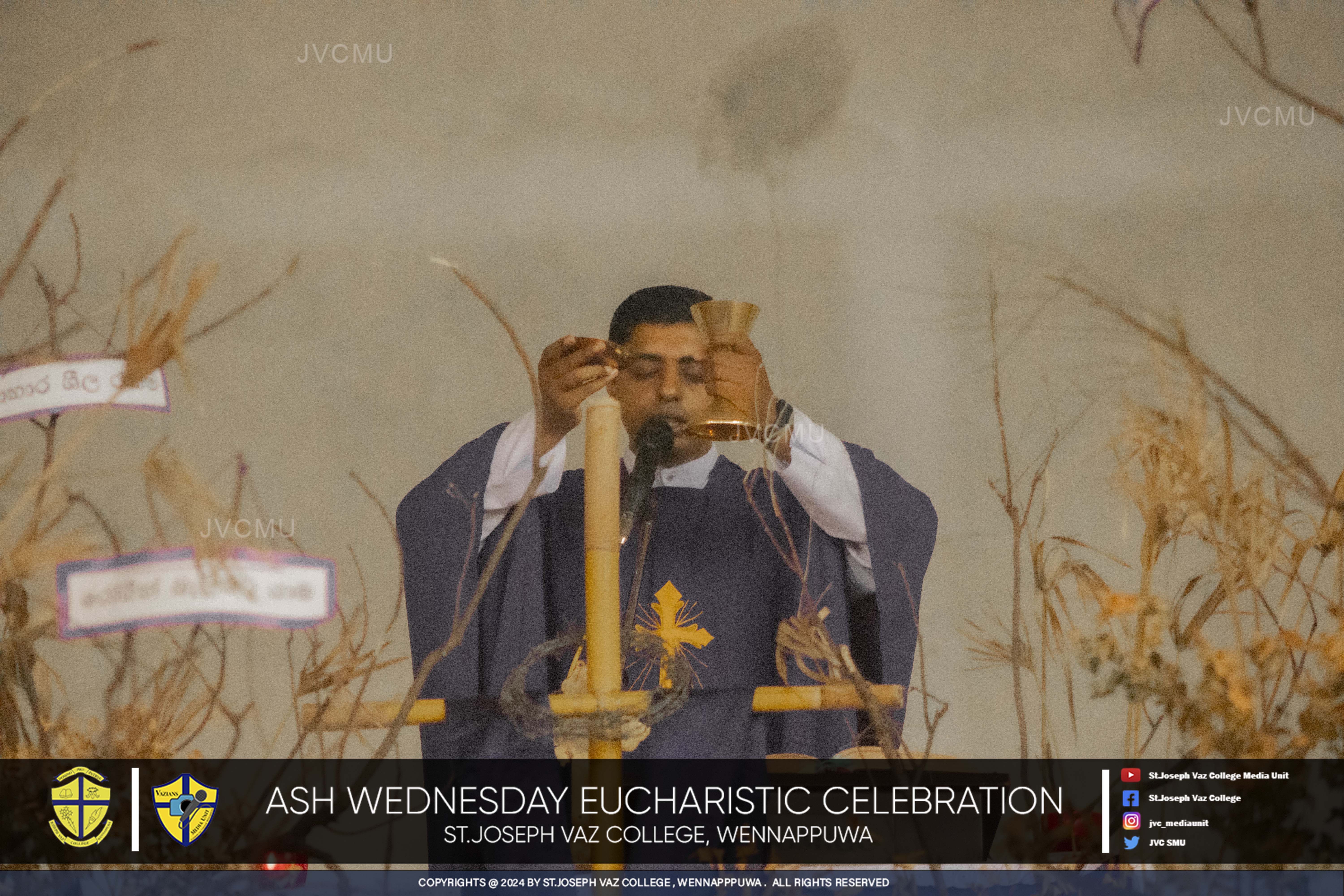Ash Wednesday Eucharistic Celebration - 2024 - St. Joseph Vaz College - Wennappuwa - Sri Lanka
