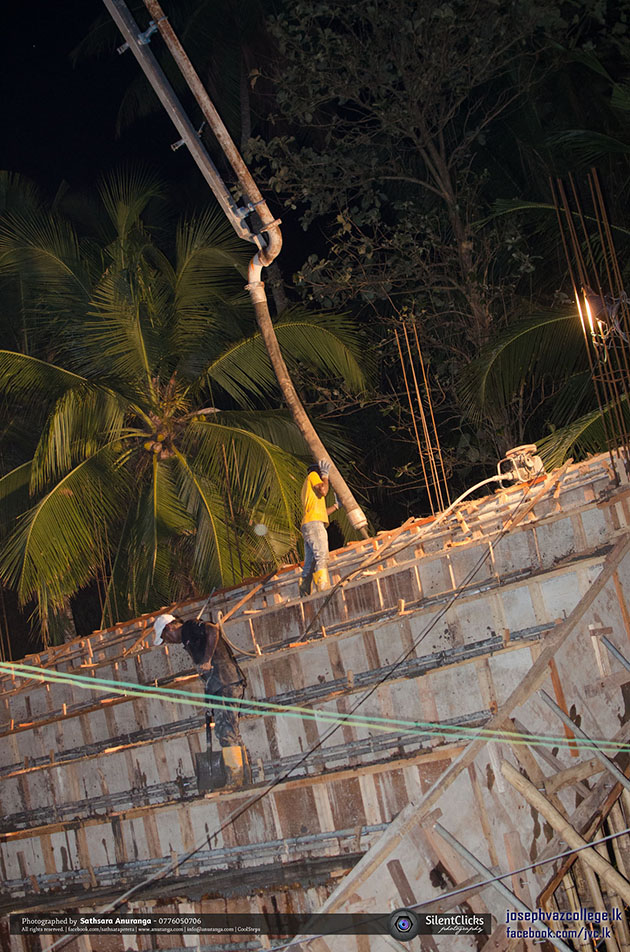 Concreting The Grandstand (Two And Three) - Joseph Vaz College