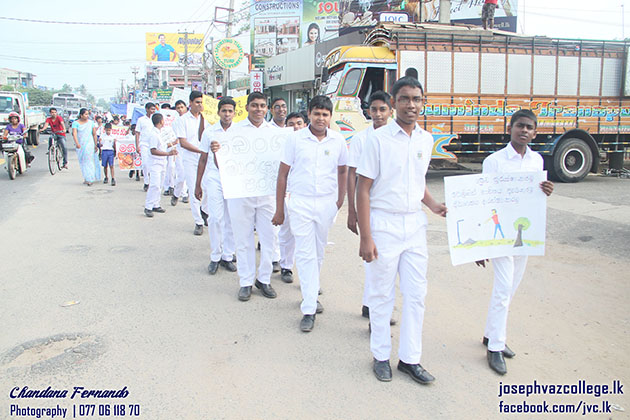Protest March Against Nature Pollution And Use Of Drugs - St. Joseph Vaz College