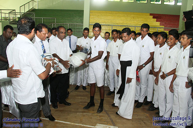 Sports Item Donation By Minister Of Sports  - St. Joseph Vaz College