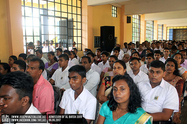 Admission Of A/L Batch 2019 - St. Joseph Vaz College - Wennappuwa - Sri Lanka