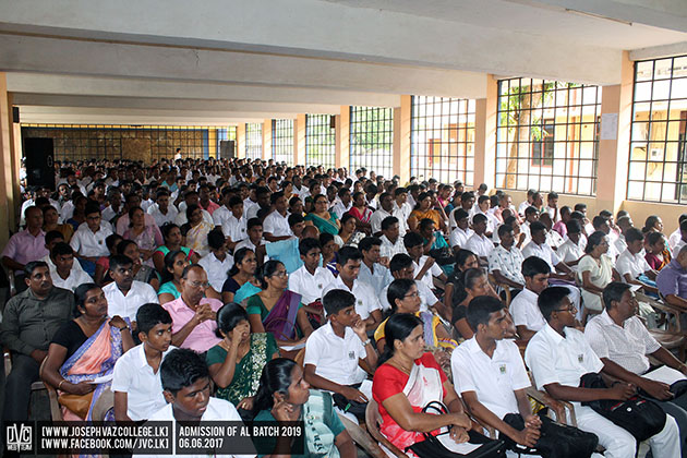 Admission Of A/L Batch 2019 - St. Joseph Vaz College - Wennappuwa - Sri Lanka