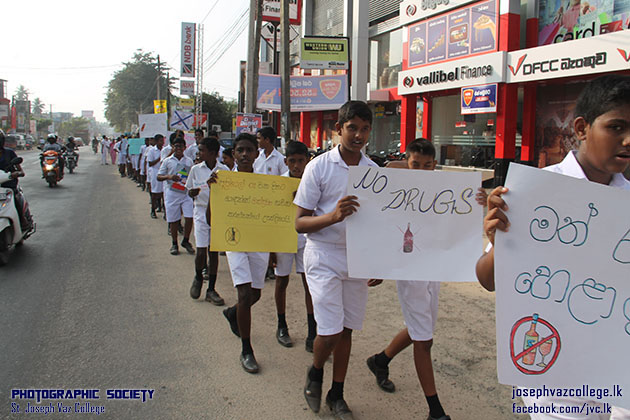 Drugs Awareness And Prevention Programme And Walk - St. Joseph Vaz College - Wennappuwa - Sri Lanka