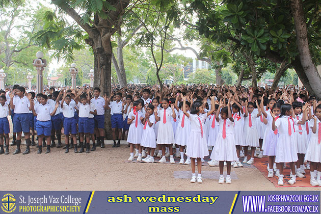 Ash Wednesday Mass - St. Joseph Vaz College - Wennappuwa - Sri Lanka