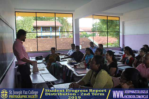 Student Progress Report Distribution - 2nd Term 2019 - St. Joseph Vaz College - Wennappuwa - Sri Lanka