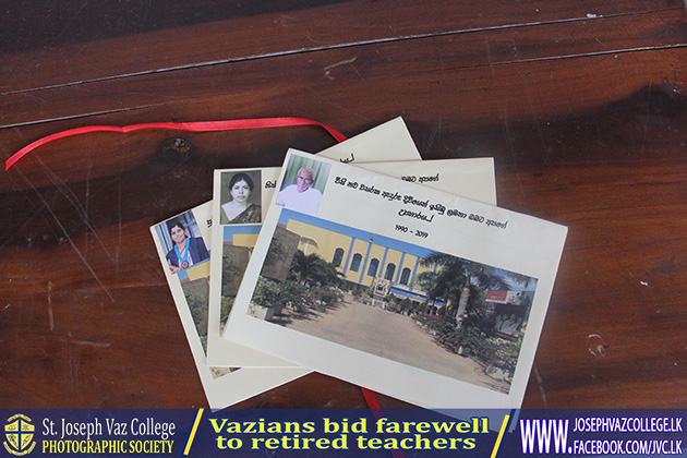 Vazians Bid Farewell To Retired Teachers - St. Joseph Vaz College - Wennappuwa - Sri Lanka