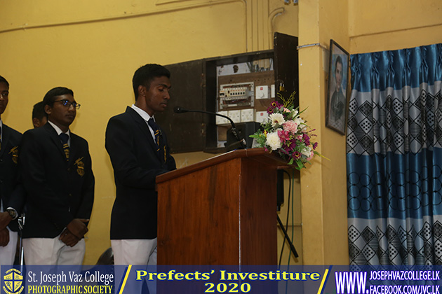 Prefects Investiture 2020 - St. Joseph Vaz College - Wennappuwa - Sri Lanka