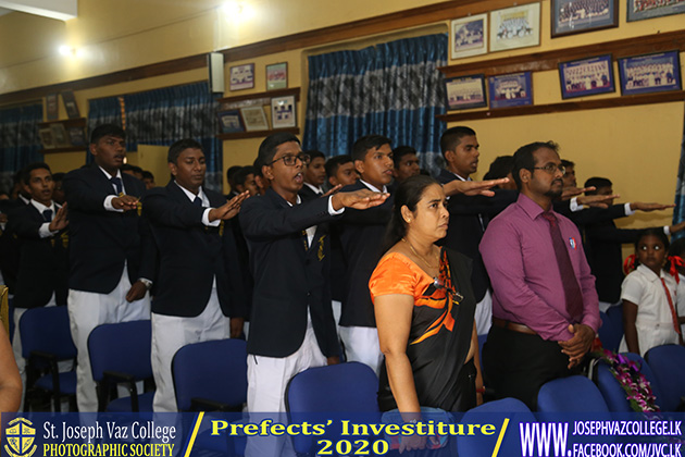 Prefects Investiture 2020 - St. Joseph Vaz College - Wennappuwa - Sri Lanka