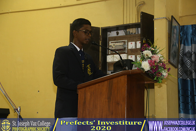 Prefects Investiture 2020 - St. Joseph Vaz College - Wennappuwa - Sri Lanka