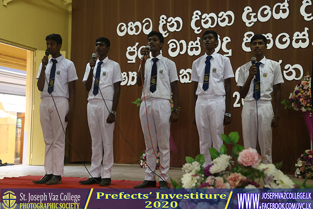 Prefects Investiture 2020 - St. Joseph Vaz College - Wennappuwa - Sri Lanka