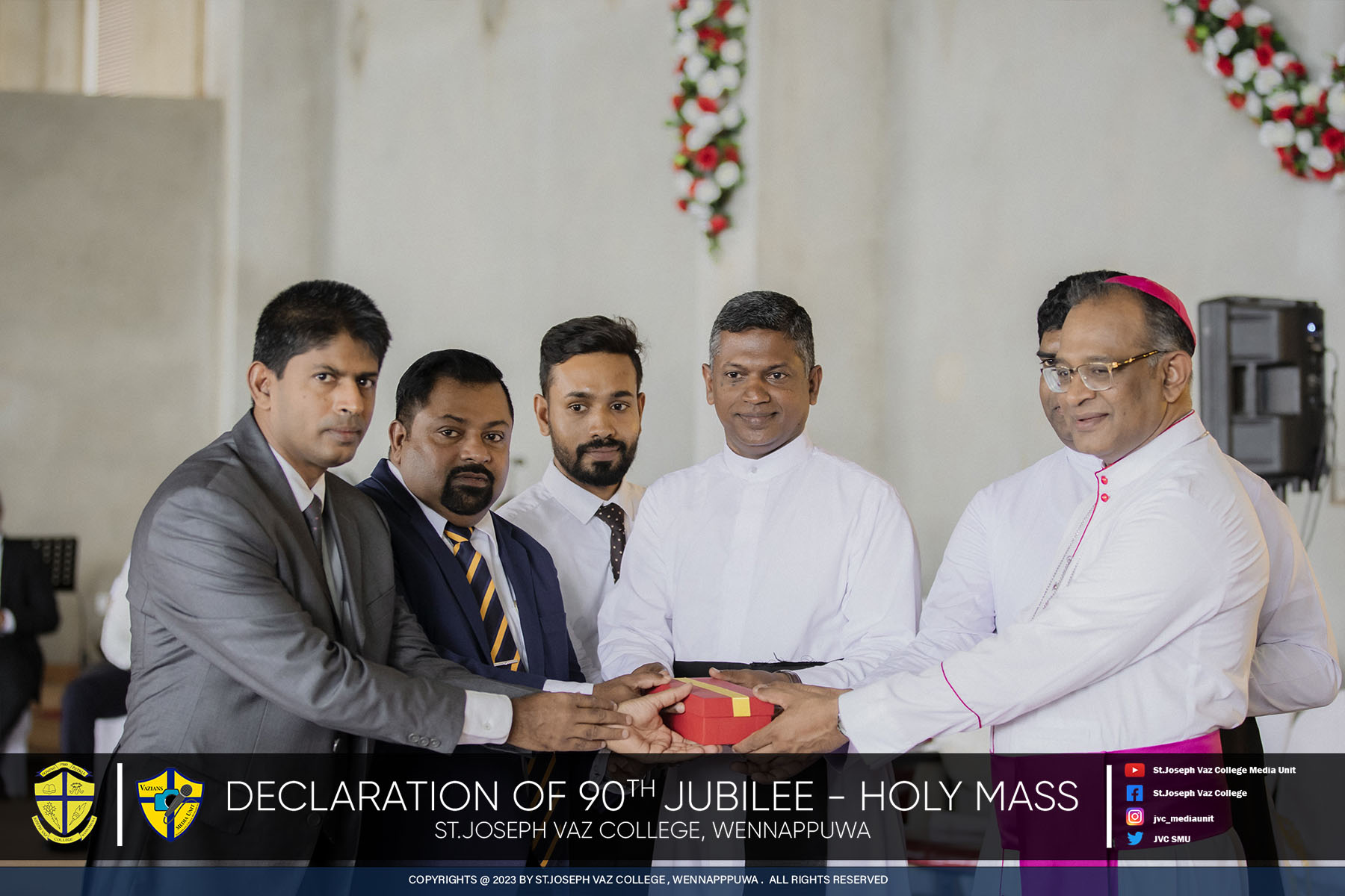 Declaration Of 90th Jubilee Holy Mass - St. Joseph Vaz College - Wennappuwa - Sri Lanka