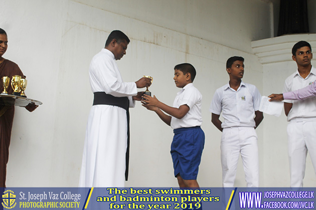 The Best Swimmers And Badminton Players For The Year 2019 - St. Joseph Vaz College - Wennappuwa - Sri Lanka