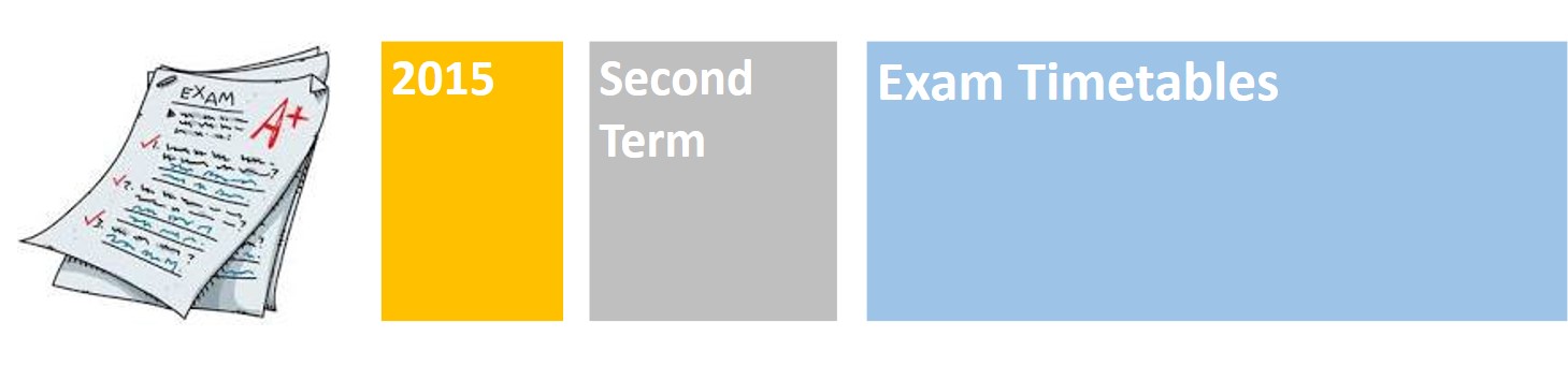Second Term Exam Timetables - 2015  -  Joseph Vaz College - Wennappuwa