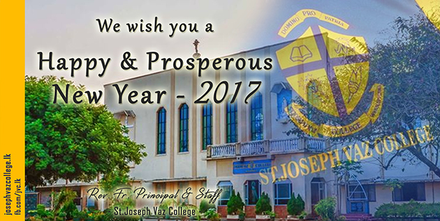 Happy New Year - 2017  -  St. Joseph Vaz College - Wennappuwa