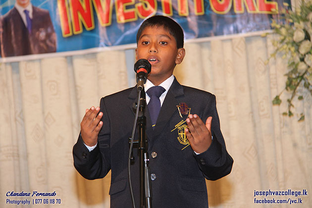 Prefects And Monitors Investiture - Primary College - 2015 - Joseph Vaz College
