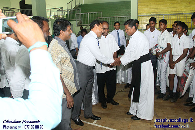 Sports Item Donation By Minister Of Sports  - St. Joseph Vaz College