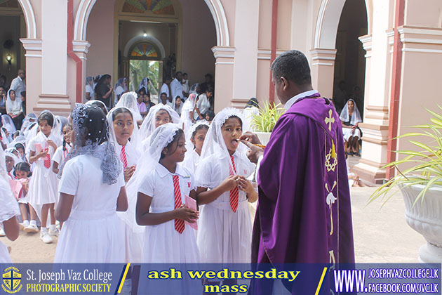 Ash Wednesday Mass - St. Joseph Vaz College - Wennappuwa - Sri Lanka